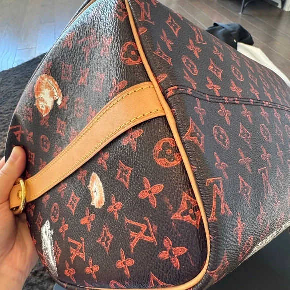 Grace Coddington Louis Vuitton Monogram Cat Speedy 30 Bag - Picture 7 of 10